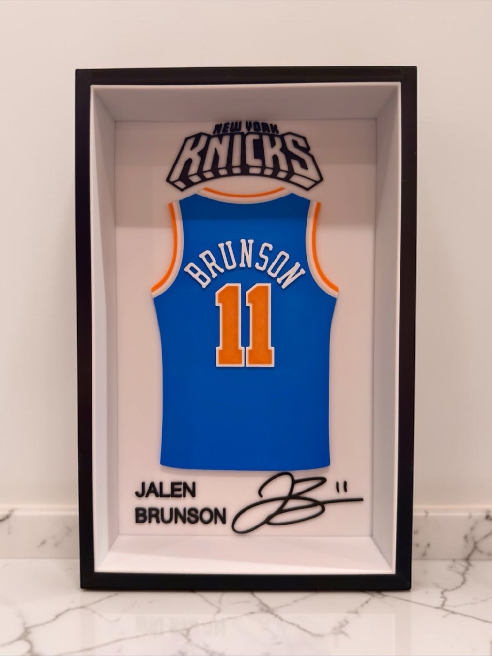 Jalen Brunson #11 New York Knicks 3D Jersey Display Box | Basketball Fan Gift | - Picture 2 of 2
